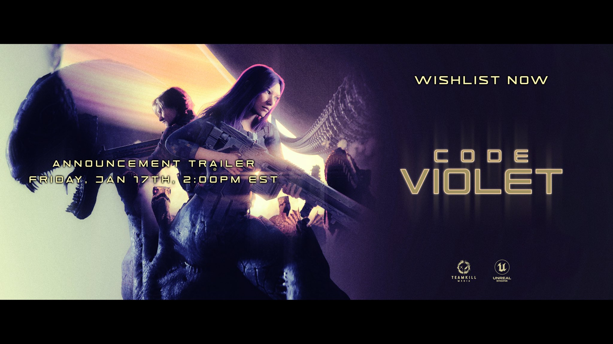 Code Violet lab interior with sci-fi lighting and machinery